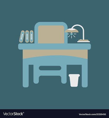 The table icon workplace and job office working vector image