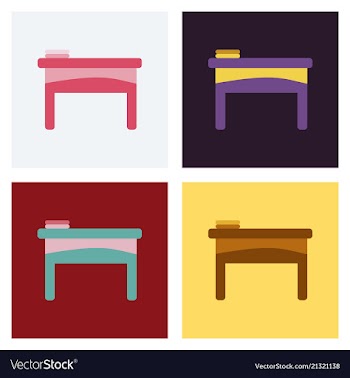 The table icon workplace and job office working vector image