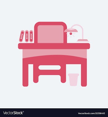 The table icon workplace and job office working vector image