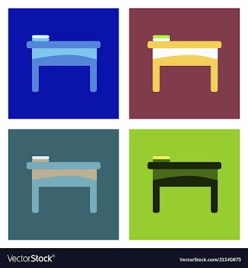 The table icon workplace and job office working vector image