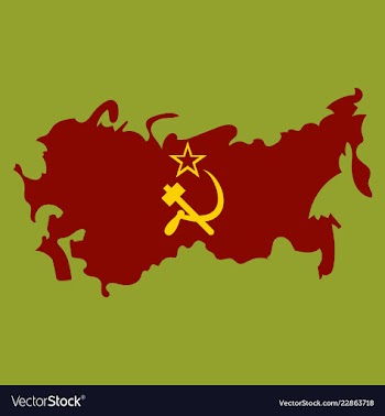 The territory of the soviet union isolated on a vector image