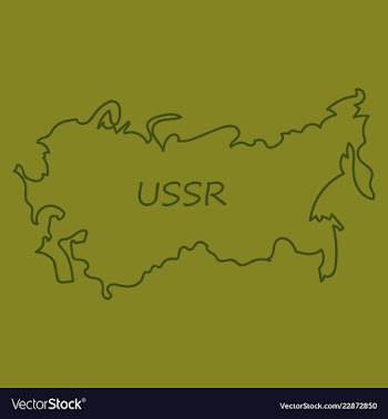 The territory of the soviet union isolated on a vector image