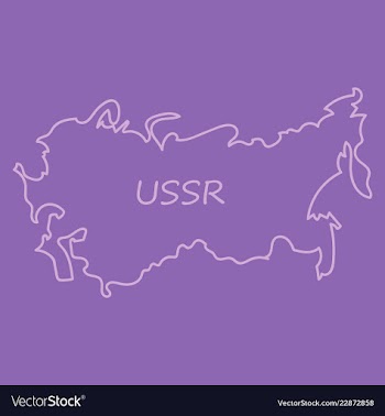 The territory of the soviet union isolated on a vector image