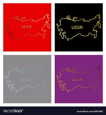 The territory of the soviet union isolated on a vector image