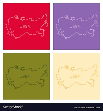 The territory of the soviet union isolated on a vector image