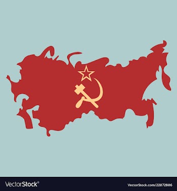 The territory of the soviet union isolated on a vector image