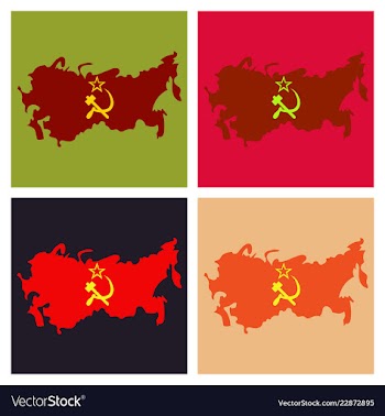The territory of the soviet union isolated on a vector image