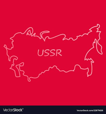 The territory of the soviet union isolated on a vector image