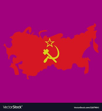 The territory of the soviet union isolated on a vector image