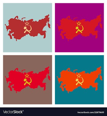 The territory of the soviet union isolated on a vector image