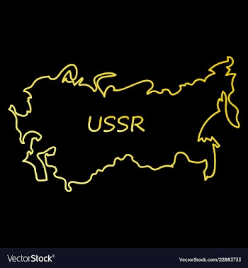 The territory of the soviet union isolated on a vector image