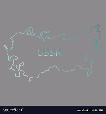 The territory of the soviet union isolated on a vector image