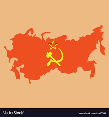 The territory of the soviet union isolated on a vector image