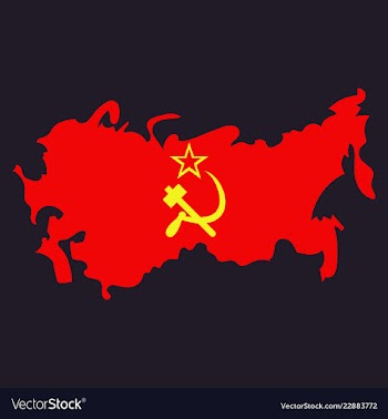 The territory of the soviet union isolated on a vector image