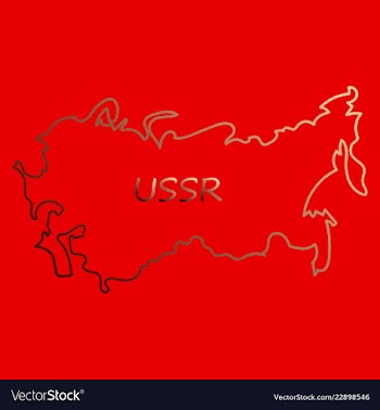 The territory of the soviet union isolated on a vector image