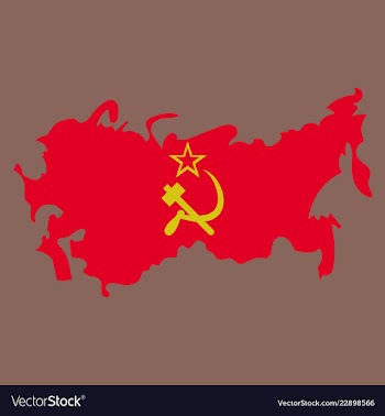 The territory of the soviet union isolated on a vector image