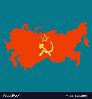 The territory of the soviet union isolated on a vector image
