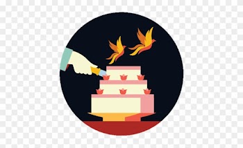 The Two Model Phoenixes Flutter As The Wedding Cake - Emblem