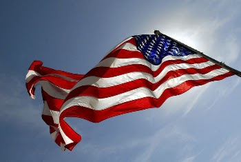 The United States flag against blue | Free Photo - rawpixel