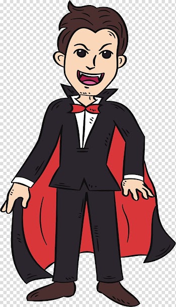 The Vampyre Formal wear Vampire , Hand painted black dress Vampire transparent background PNG clipart