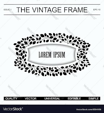 The vintage frame template vector image