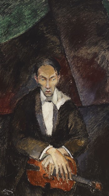 The violin player, 1922, Alvar | Free Photo - rawpixel