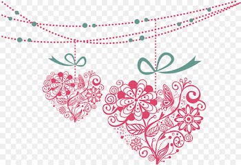 The Wedding Planner & Organizer Paper Gift - Vector love Valentine's Day ornaments 