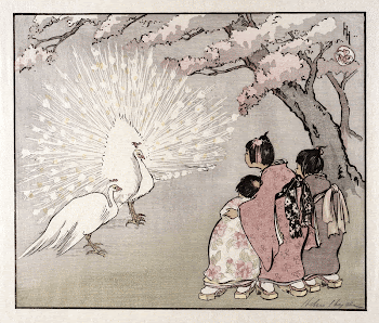 The white peacock, vintage Japanese | Free Photo Illustration - rawpixel