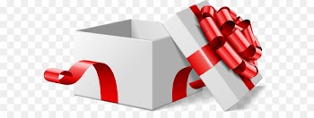 The white ribbon gift box 