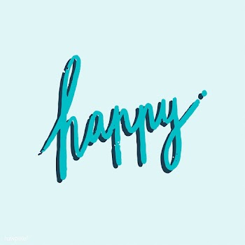 The word happy typography vector in green | Free stock vector - 472407