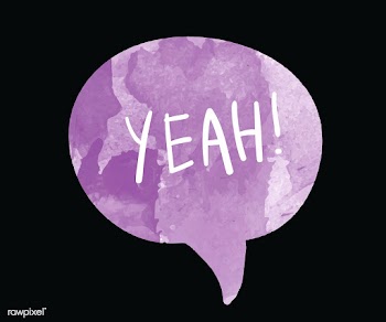 The word yeah on a watercolor speech bubble | Free stock vector - 473269