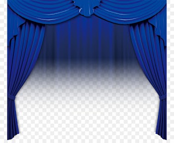 Theater drapes and stage curtains Window blind Blue Living room - Blue stage curtains 