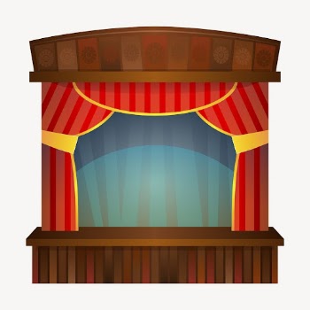 Theater stage clipart, collage element | Free PSD - rawpixel