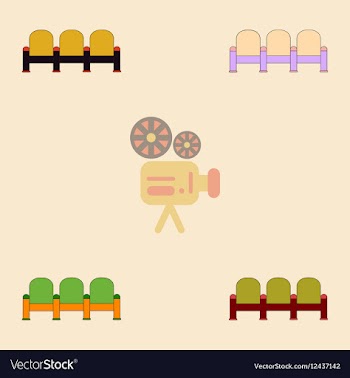 Theatre chairs Collection in vector image