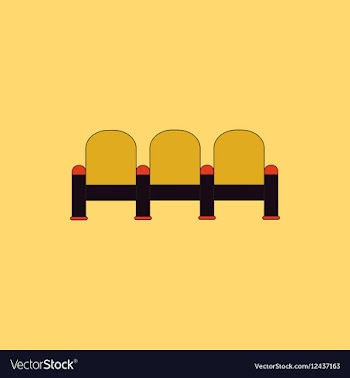 Theatre chairs in flat style vector image