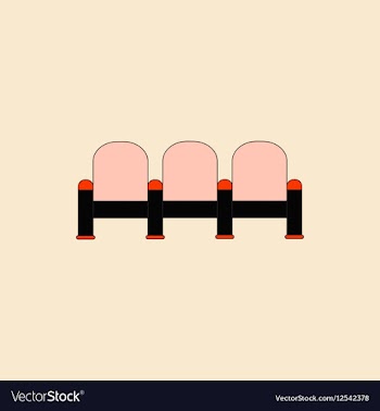 Theatre chairs in flat style vector image