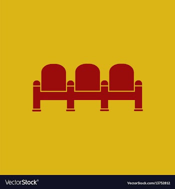 Theatre chairs in flat style vector image