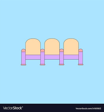 Theatre chairs in flat style vector image