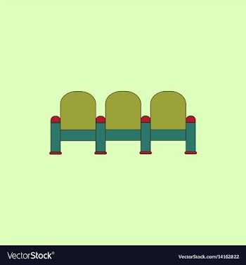 Theatre chairs in flat style vector image