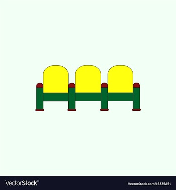 Theatre chairs in flat style vector image