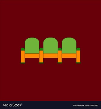 Theatre chairs in flat style vector image