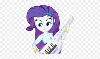 Thebar, Equestria Girls, Keytar, Player Piano, Rainbow - Equestria Girls Rarity Keyboard