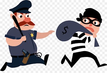 Theft Police officer Euclidean vector - A policeman who chased criminals 