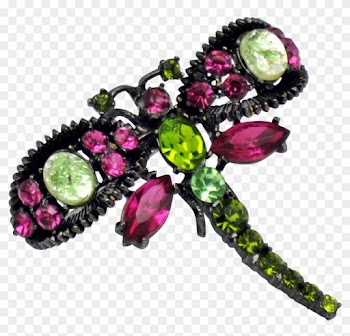 Thelma Deutsch Vibrant Crystal Rhinestone Art Glass - Garden Roses