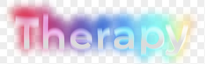 Therapy png word sticker, neon | Free PNG - rawpixel