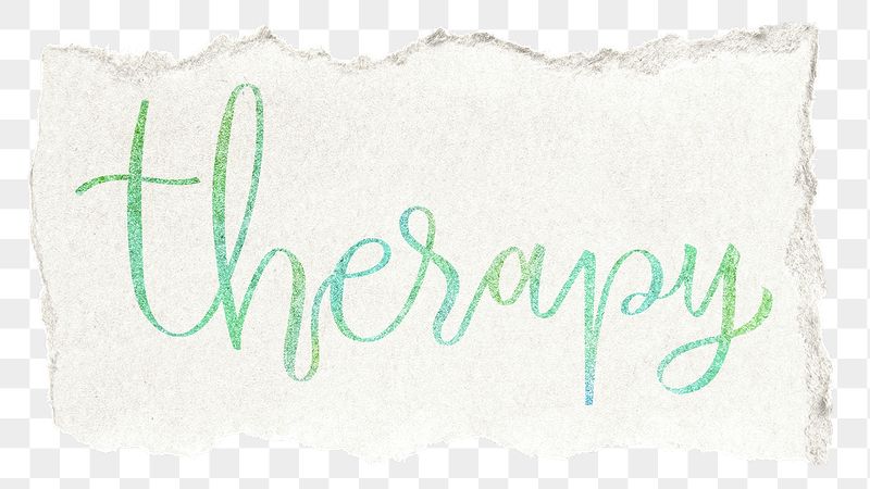 Therapy png word sticker typography, | Free PNG - rawpixel