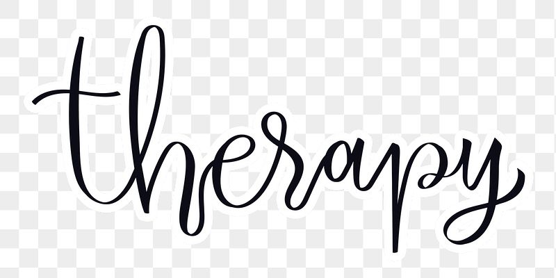 Therapy png word sticker typography, | Free PNG - rawpixel