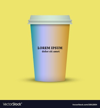Thermal mug coffee cup to go vector image