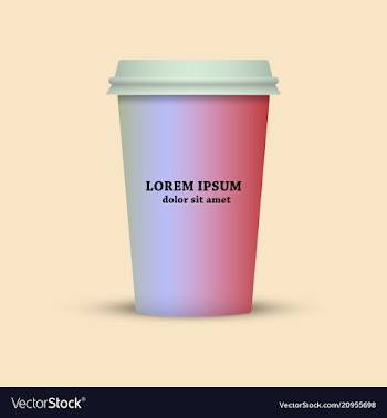 Thermal mug coffee cup vector image