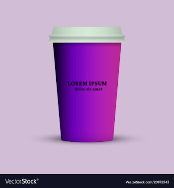 Thermal mug coffee cup vector image
